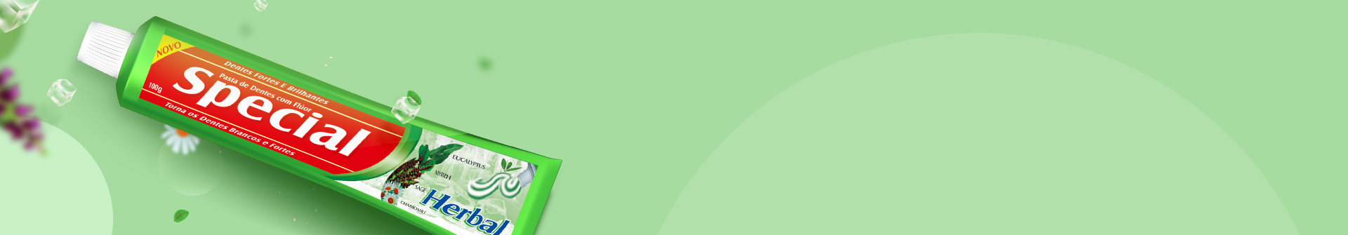 special herbal green toothpaste